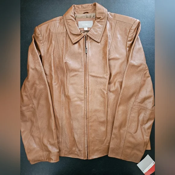 Vintage - Leather NWT Croft & Barrow "Caramel" Buttery Soft Jacket - Size XL - Picture 1 of 9